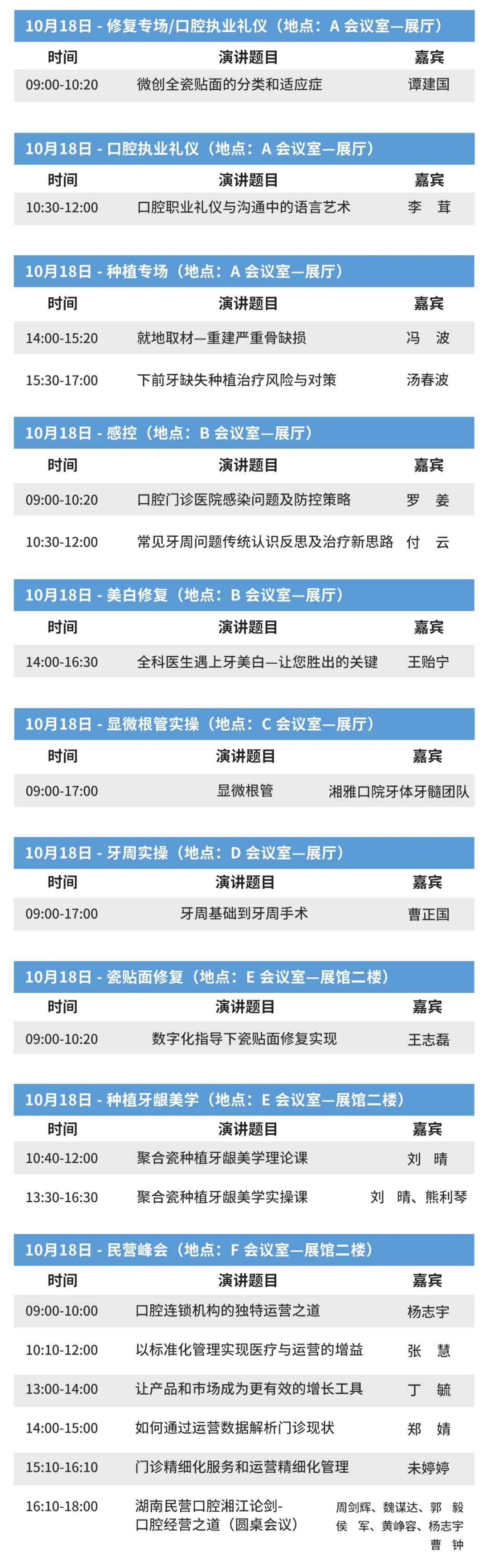 【參會通知】10月湖南口腔展學術總議程|免費預登記走起-肽度TIMEDOO