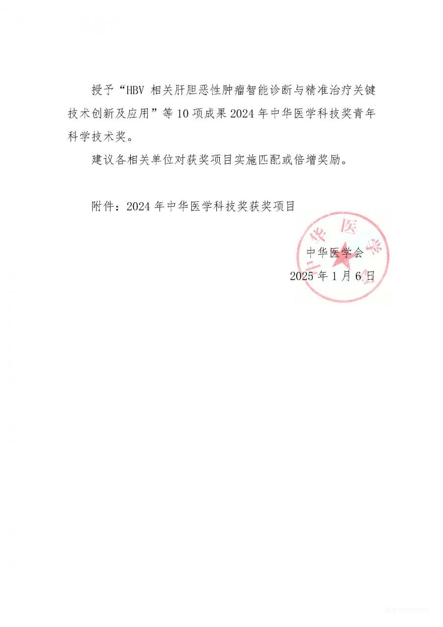 2024年中華醫(yī)學(xué)科技獎(jiǎng)揭曉:90項(xiàng)成果獲獎(jiǎng)-肽度TIMEDOO
